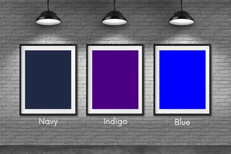 indigo vs navy|indigo blue interior paint.